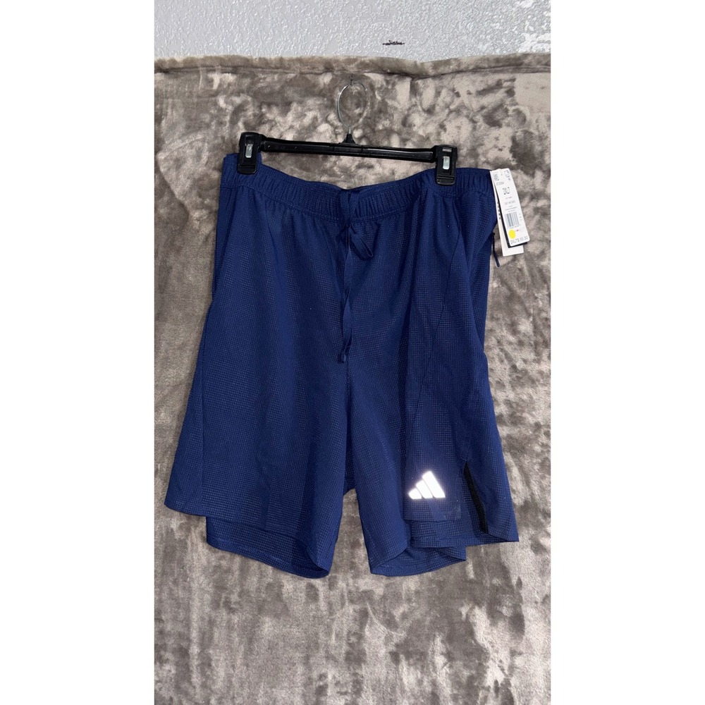 Adidas Heat Rdy D4T HR SHD Training Shorts Mens 2XL Tall Navy Blue Drawstring